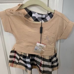 New with tags Burberry checker dress 6 month